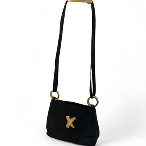 Women's By Paloma Picasso Black Leather Shoulder Bag Small